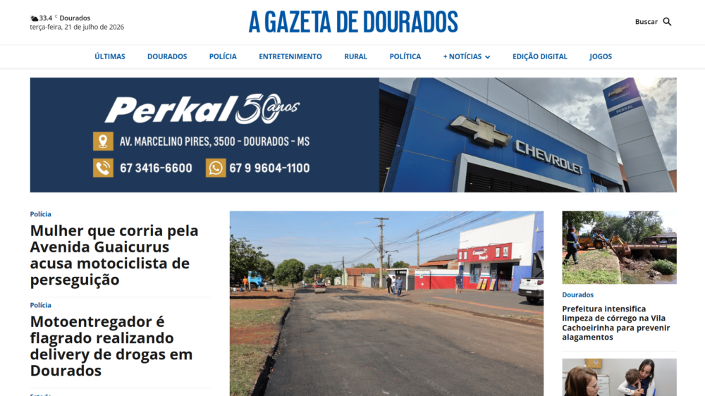 Site A Gazeta de Dourados