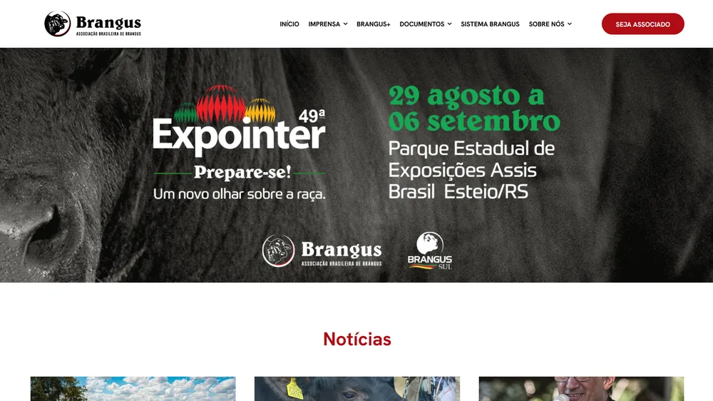 Site Associação Brasileira de Brangus