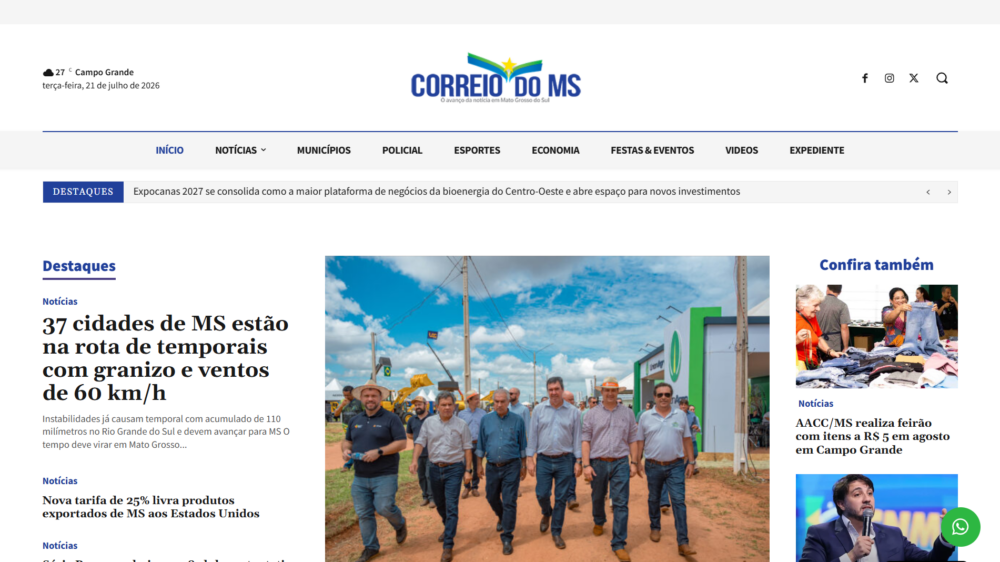 Site Correio do MS