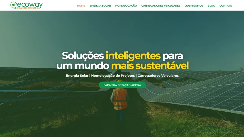 Site Ecoway Soluções em Energia