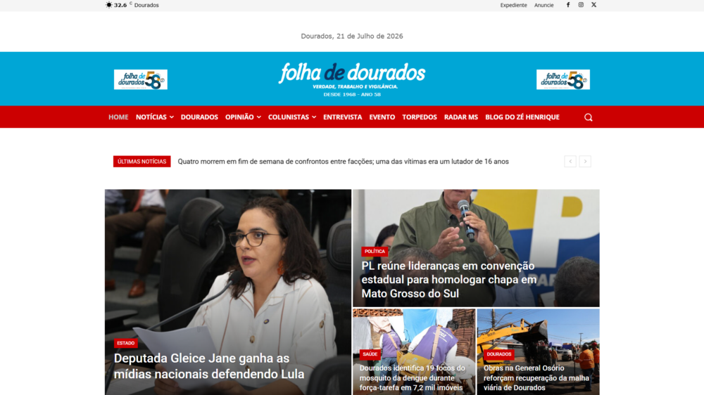 Site Folha de Dourados