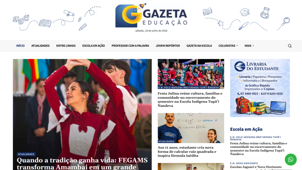 Site Gazeta Educação