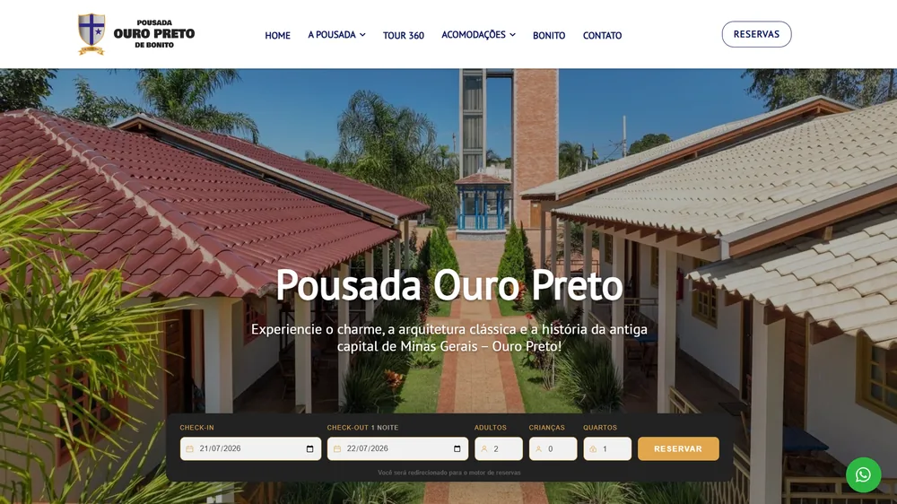 Site Pousada Ouro Preto