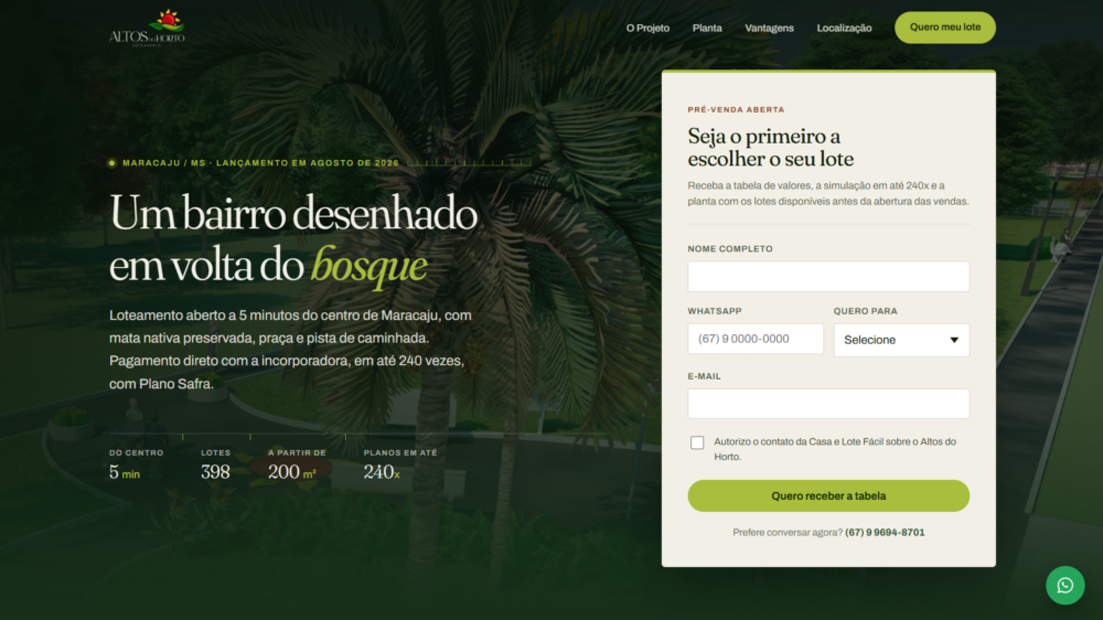 Site Altos do Horto Maracaju